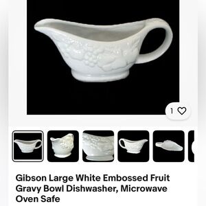 Vintage Gibson Elegant White Gravy Boat no chips or cracks